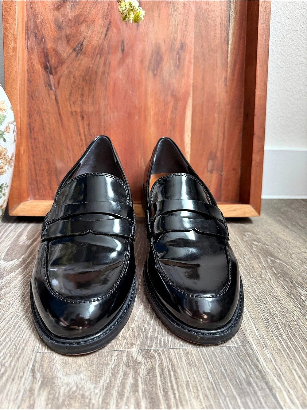 Franco Sarto Loafer Black Patent